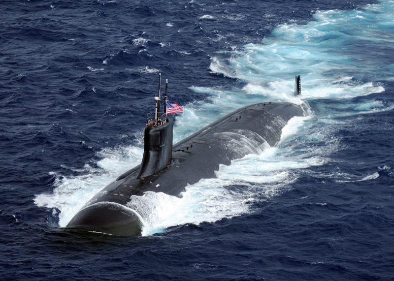USS Connecticut nuclear submarine underway